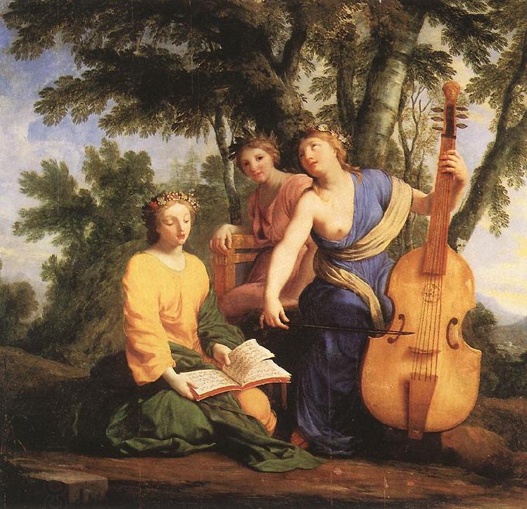 Eustache Le Sueur Melpomene, Erato and Polymnia oil painting picture